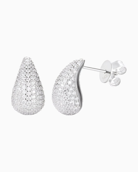BOUCLES D'OREILLES EN MOISSANITE EN FORME DE GOUTTE.