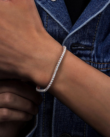 BRACELET TENNIS EN MOISSANITE. - 2MM