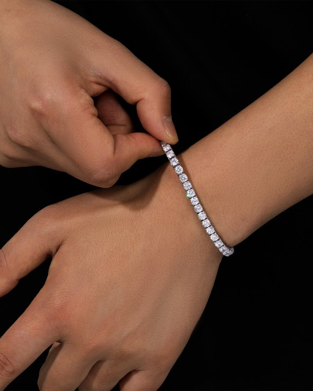 BRACELET TENNIS EN MOISSANITE. - 4MM