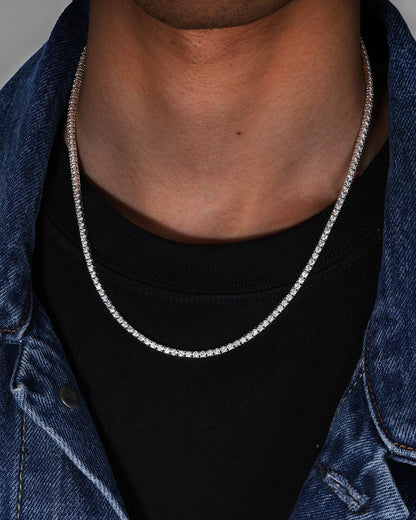 CHAÎNE TENNIS EN MOISSANITE. - 2MM