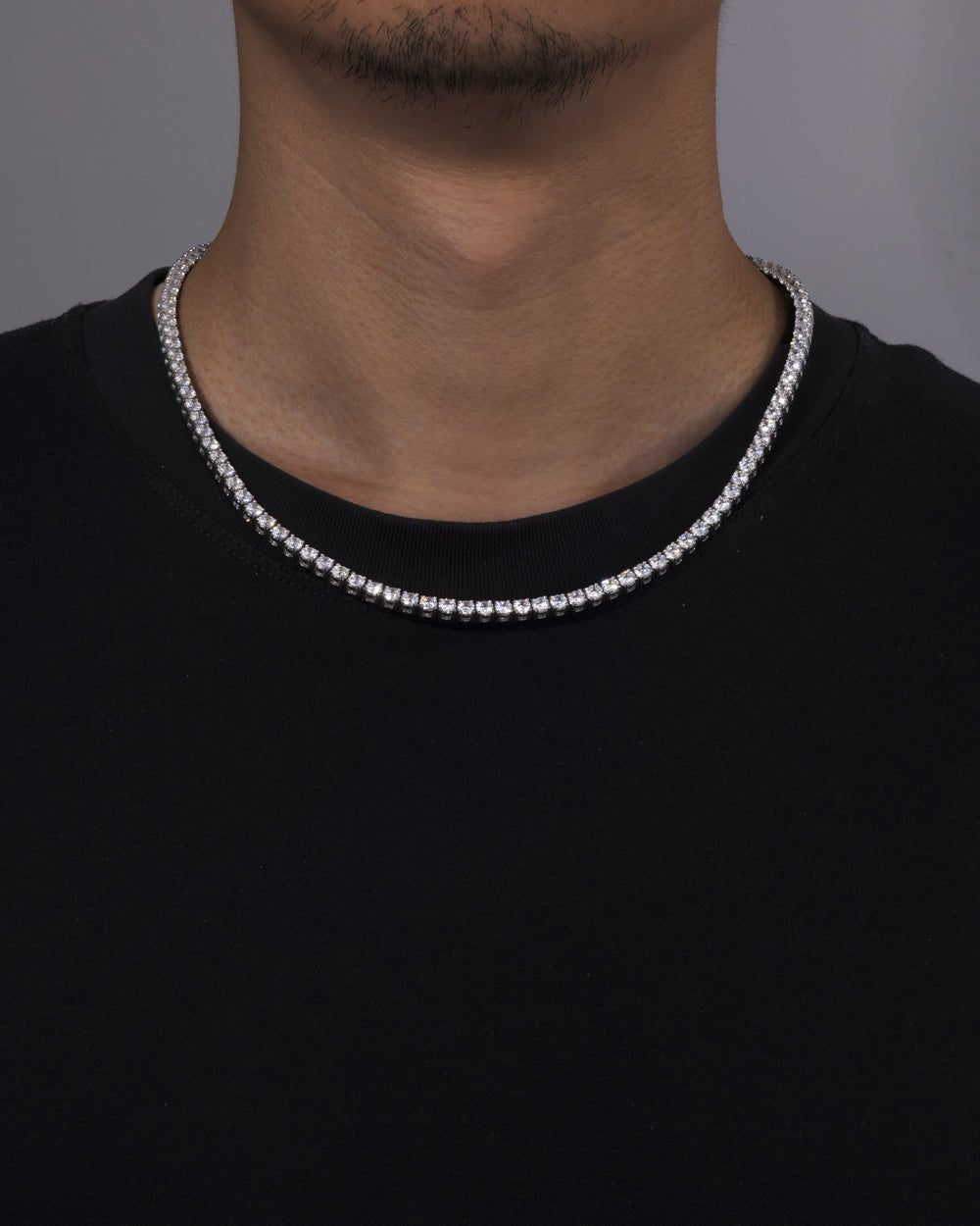 CHAÎNE TENNIS EN MOISSANITE. - 4MM