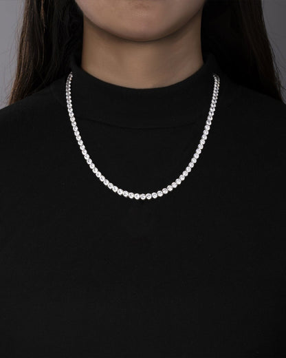 CHAÎNE TENNIS EN MOISSANITE. - 5MM