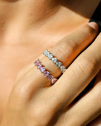 BANDES EN FORME DE COEUR ROSE.