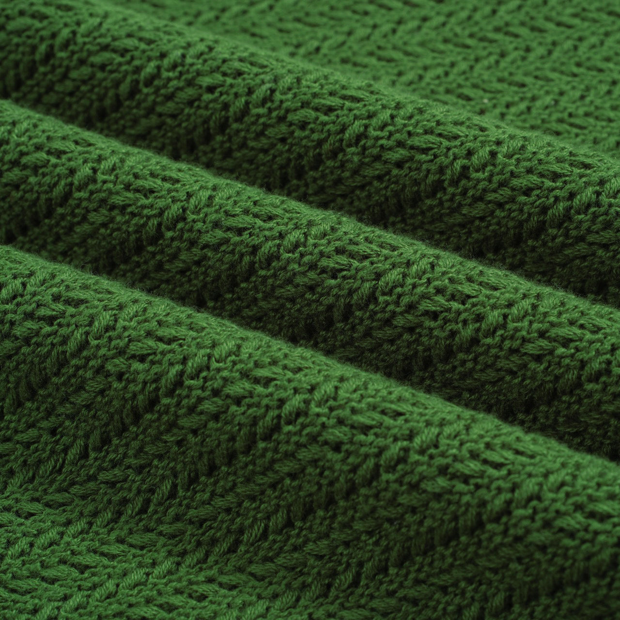 Polo à col ouvert pour hommes des années 60 – Vert avec finitions crème