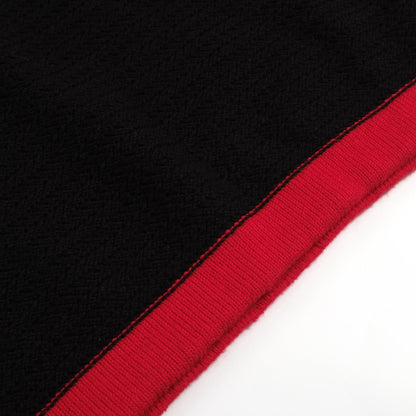 Polo Tricot Noir Rétro des Années 70 pour Hommes – Chemise Rouge à Col V