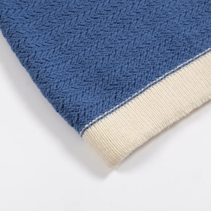 Polo en Tricot pour Hommes des Années 70 – Col Large Rétro à Manches Courtes en Bleu Marine
