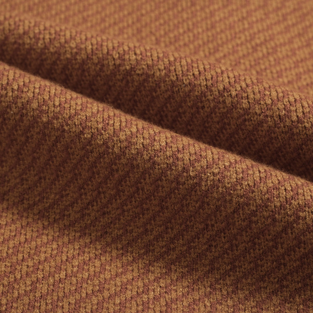 Cardigan Tricot Chevron des Années 60 pour Hommes – V-Neck Boutonné Marron & Rouille