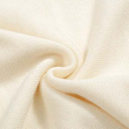 Polo en Tricot Vintage pour Hommes des Années 1970 – Crème Rétro avec Graphique Flèche Rouge, Noire & Bleue