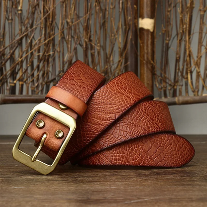 Ceinture en cuir de vache artisanale faite à la main