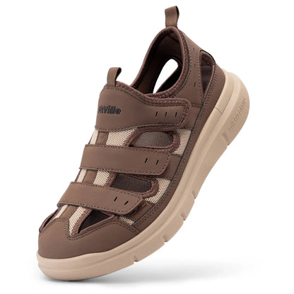 Sandales Homme Marron Respirantes Confort Semelle Caoutchouc