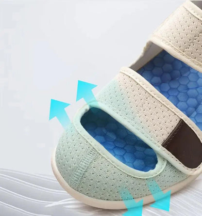 Sandales unisexes beige respirantes été à scratch confort