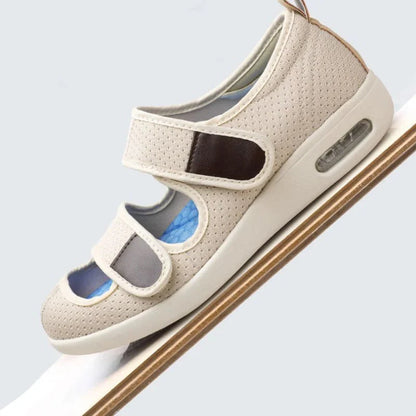 Sandales unisexes beige respirantes été à scratch confort