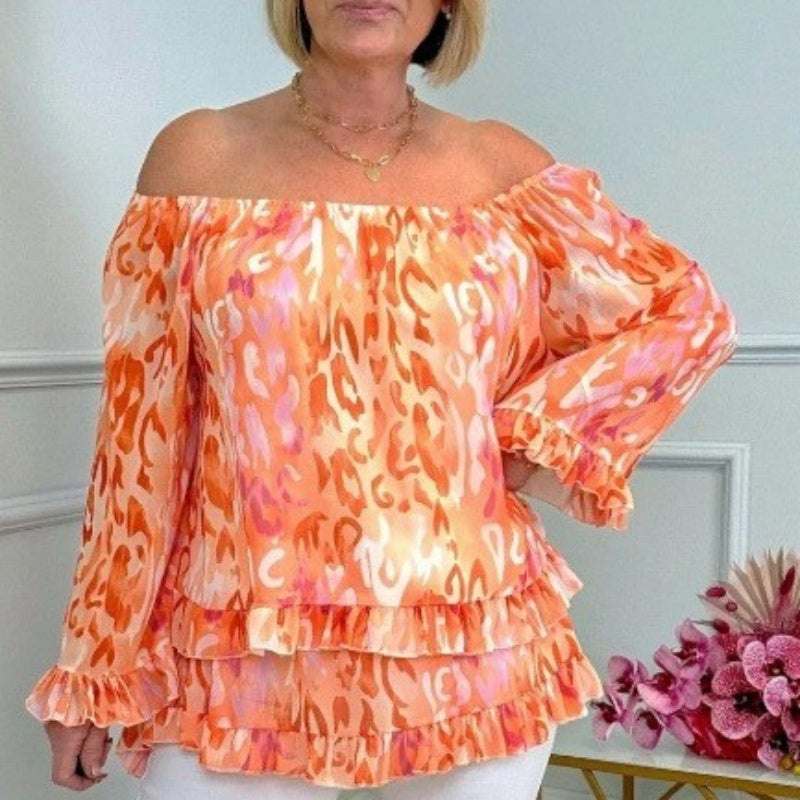 Lucinda | Blouse Drapée Hors-Épaule