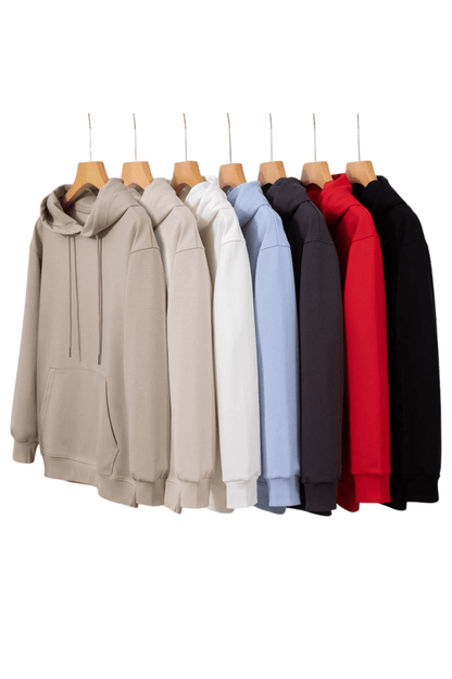 Sweat à capuche oversize unisexe coton polyester automne