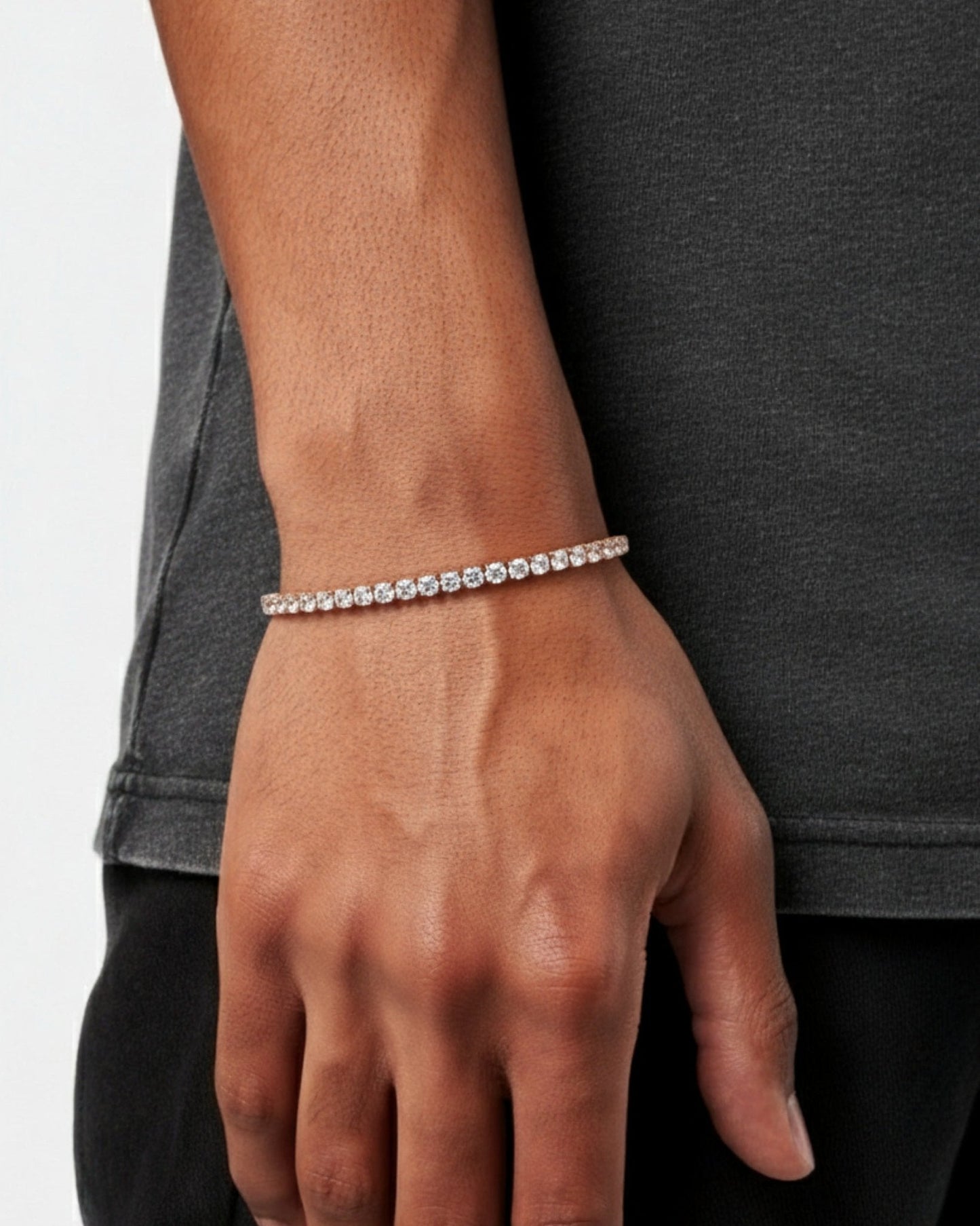 BRACELET TENNISBOY. - 3MM OR ROSE