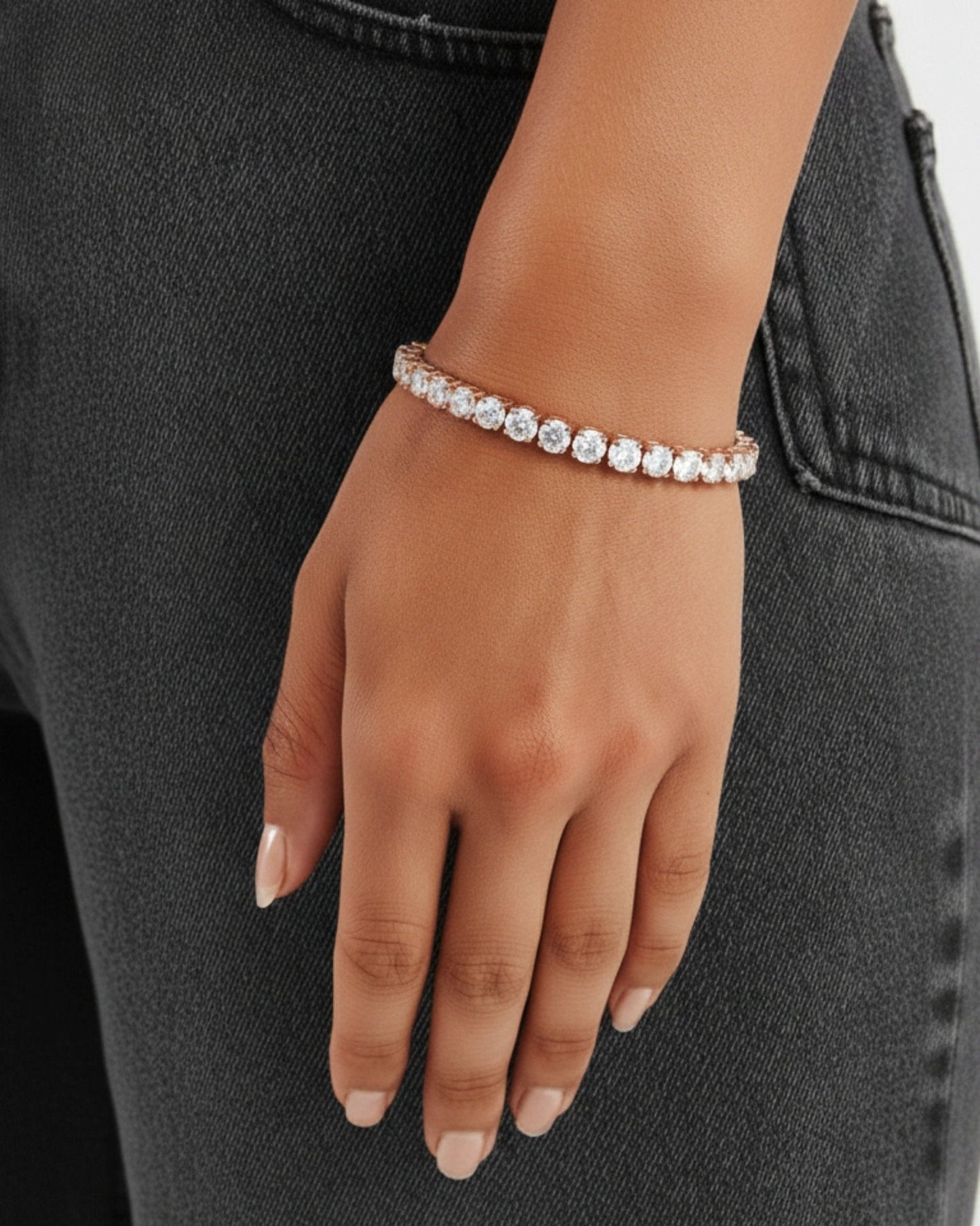 BRACELET TENNISBOY. - 5MM OR ROSE