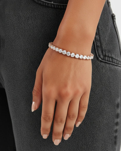 BRACELET TENNISBOY. - 5MM OR ROSE