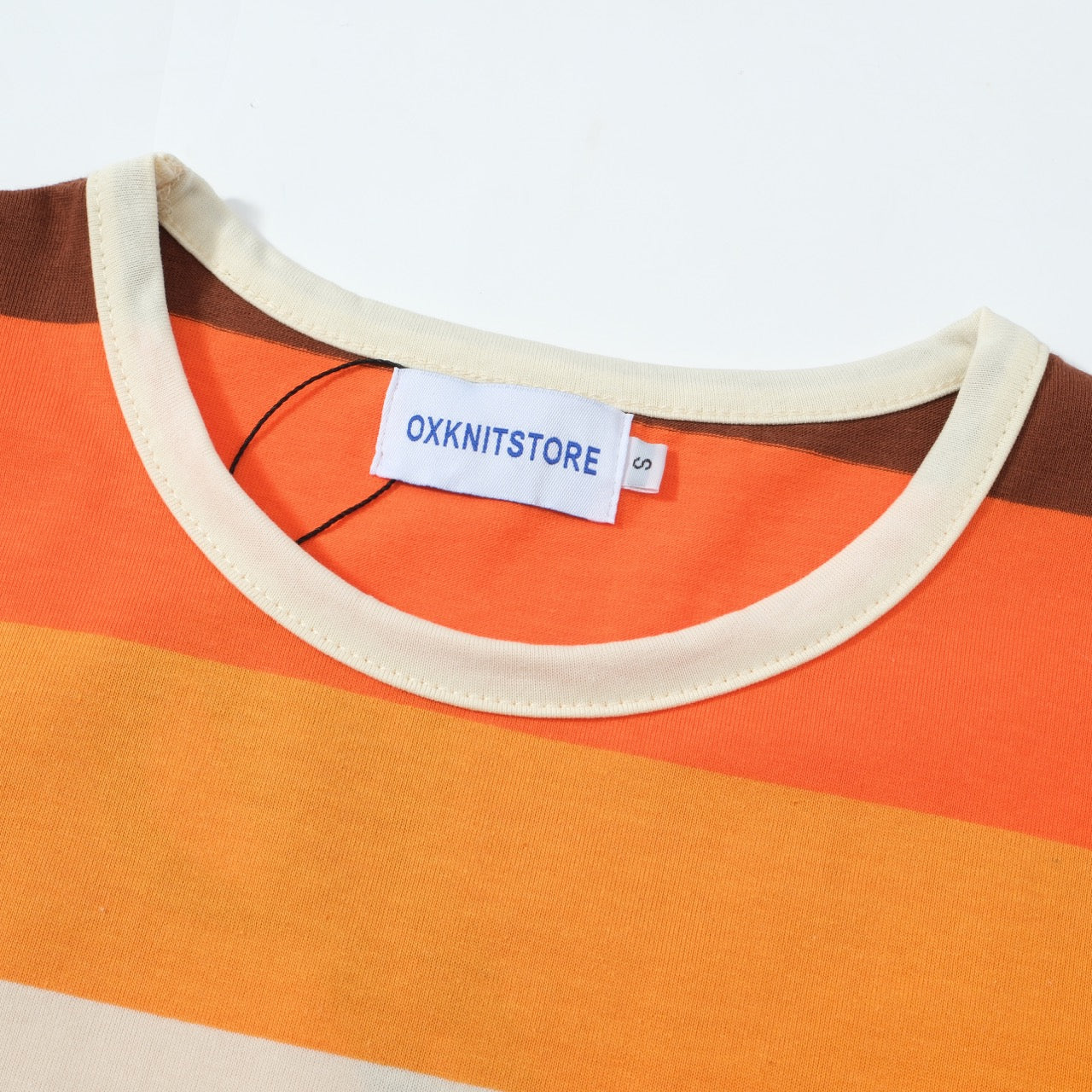 T-shirt rétro rayé coucher de soleil pour hommes – Style vintage des années 1970