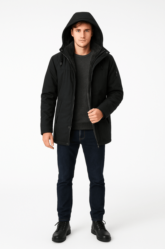 Veste à capuche en peluche pour hommes pour une chaleur et un style quotidiens